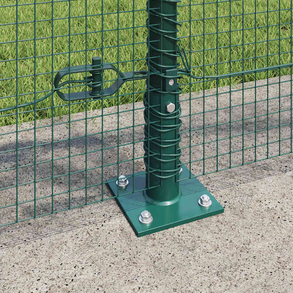 Welded Wire Fence with Concrete Base 25 x 0.8 m Green Mesh