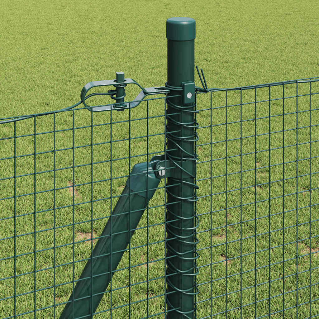 Welded Wire Fence with Concrete Base 25 x 0.8 m Green Mesh