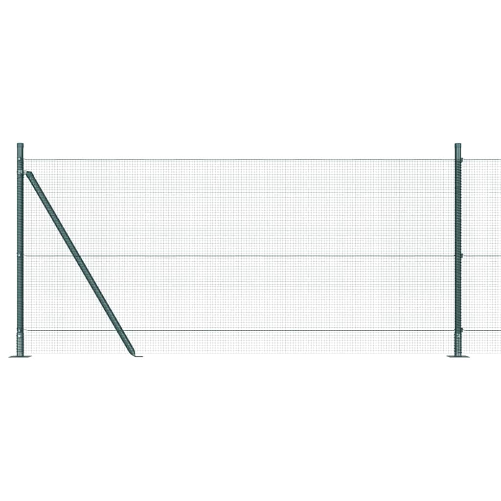 Welded Wire Fence with Concrete Base 25 x 1 m PVC-Coated Steel