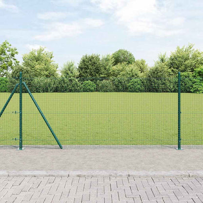 Welded Wire Fence with Concrete Base 25 x 1 m PVC-Coated Steel