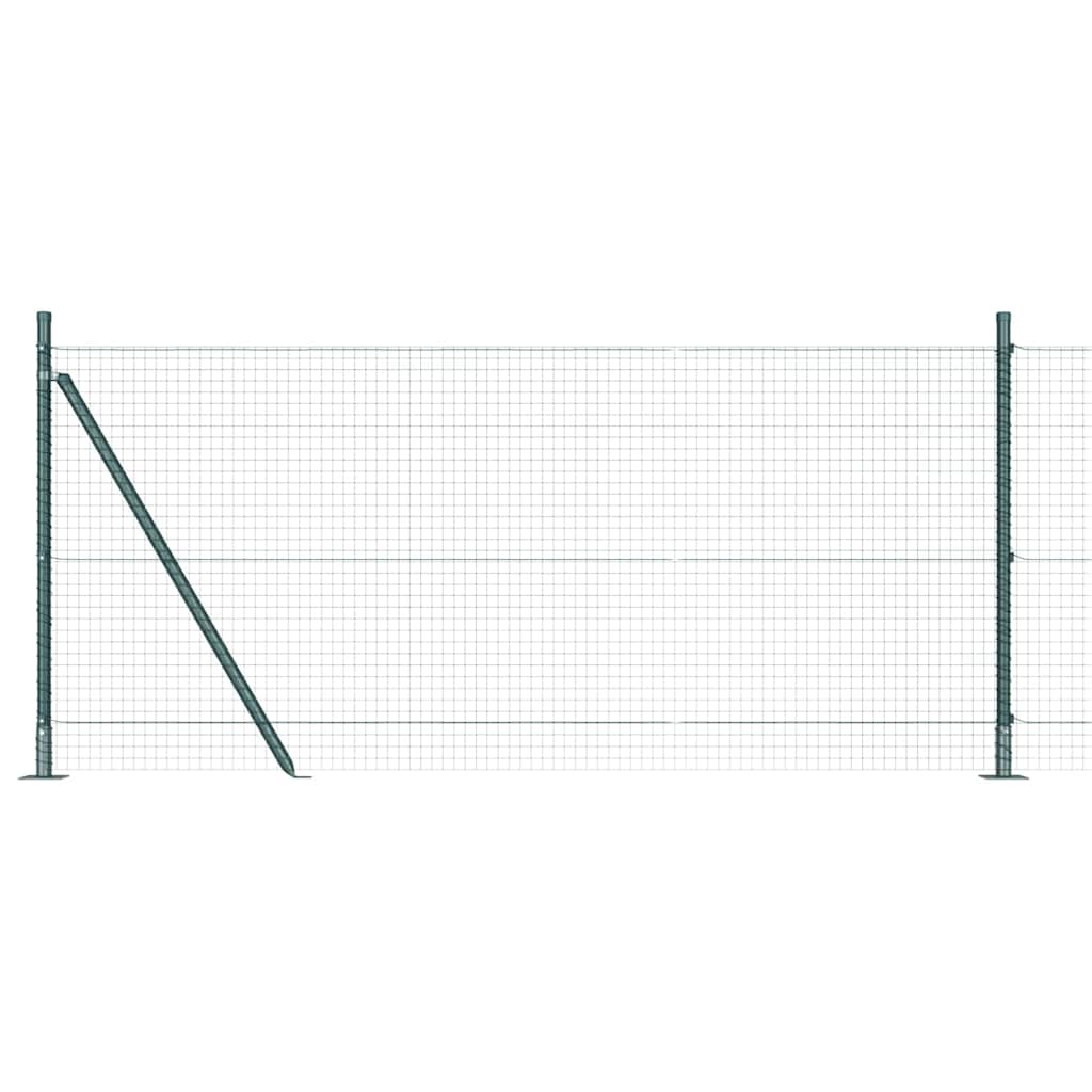 Welded Wire Fence with Concrete Base 25 x 1 m PVC-Coated Steel