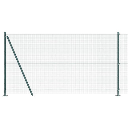 Welded Wire Fence with Concrete Base 25 x 1.2 m Green Mesh