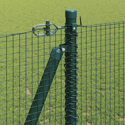 Welded Wire Fence with Concrete Base 25 x 1.2 m Green Mesh