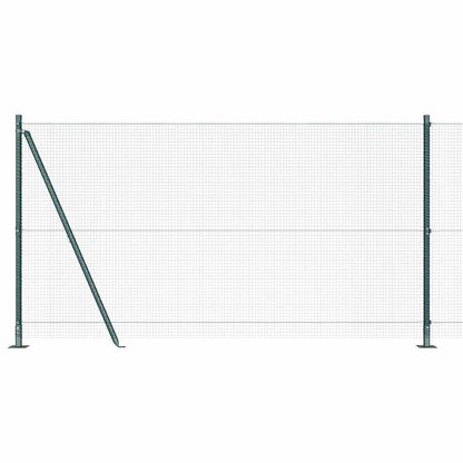 Welded Wire Fence with Concrete Base 25 x 1.2 m Green Mesh