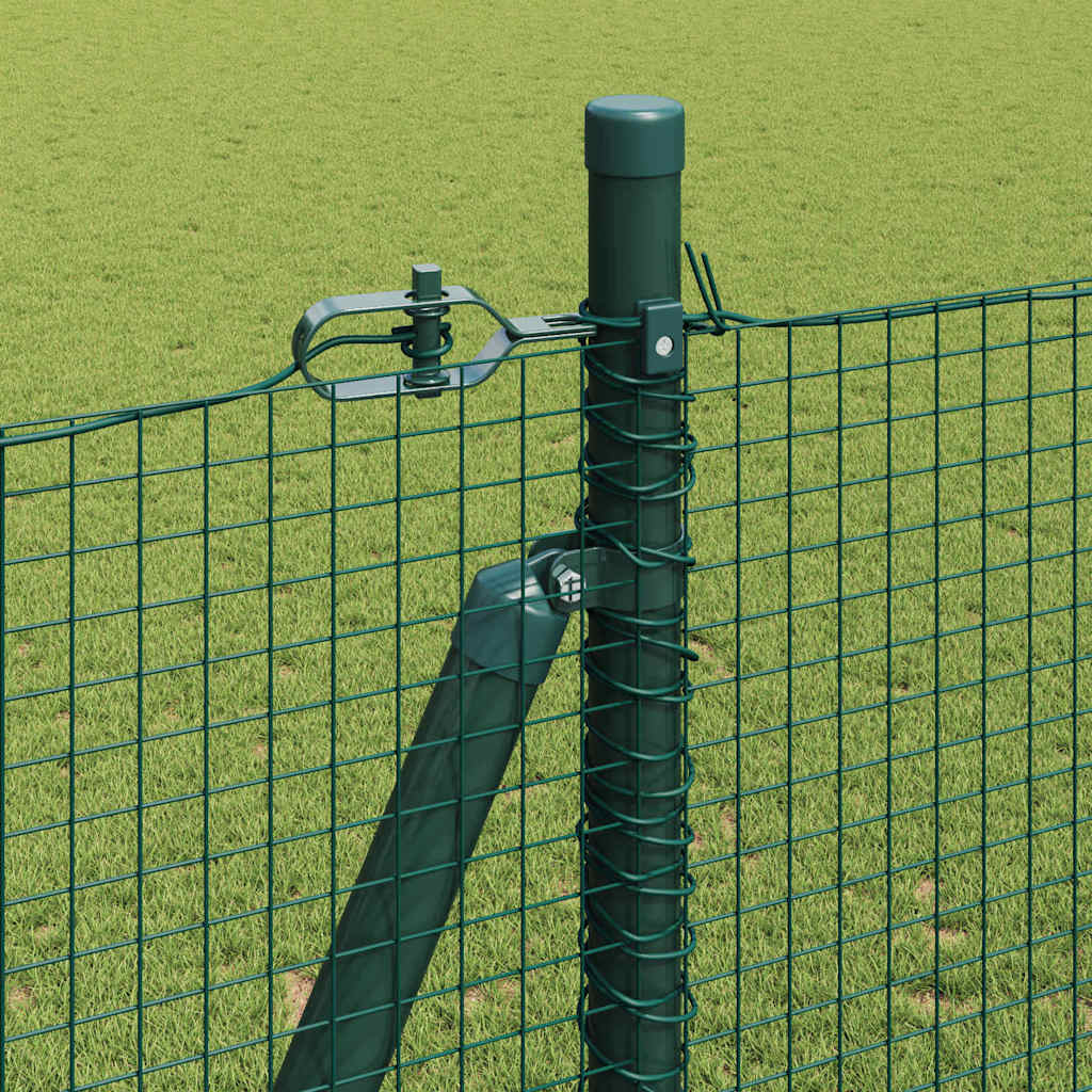 Welded Wire Fence with Concrete Base 25 x 1.4 m Green Mesh