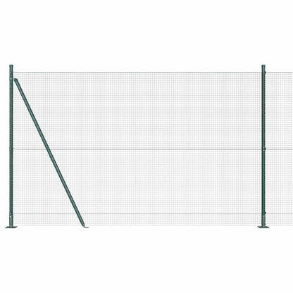 Welded Wire Fence with Concrete Base 25 x 1.5 m Green Mesh