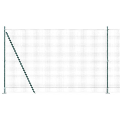 Welded Wire Fence with Concrete Base 25 x 1.5 m Green Mesh