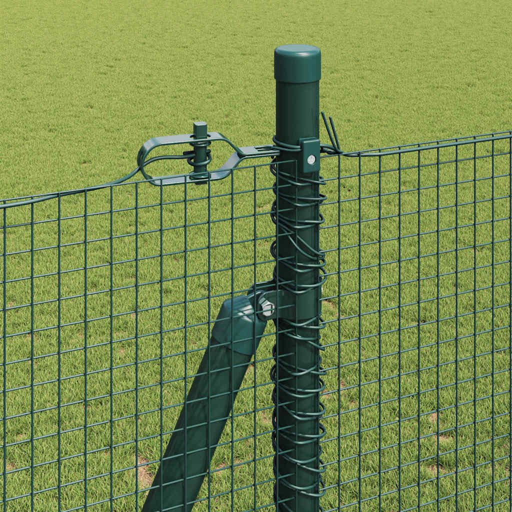 Welded Wire Fence with Concrete Base 25 x 1.6 m Green Mesh