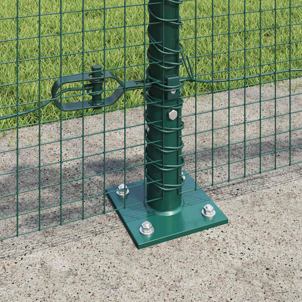 Welded Wire Fence with Concrete Base 50 x 0.4 m Green Mesh