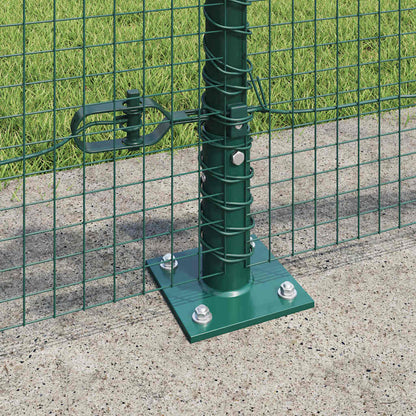 Welded Wire Fence with Concrete Base 50 x 0.4 m Green Mesh