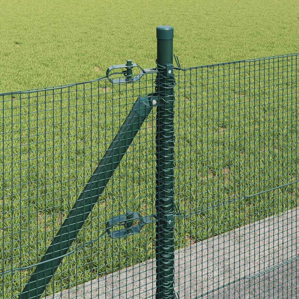 Welded Wire Fence with Concrete Base 50 x 0.5 m Green Mesh