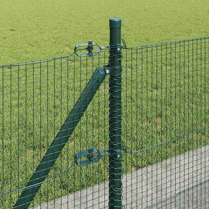 Welded Wire Fence with Concrete Base 50 x 0.5 m Green Mesh