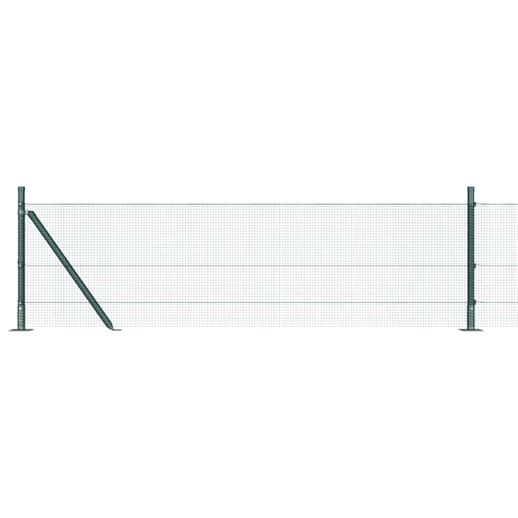 Welded Wire Fence with Concrete Base 50 x 0.6 m Green Mesh