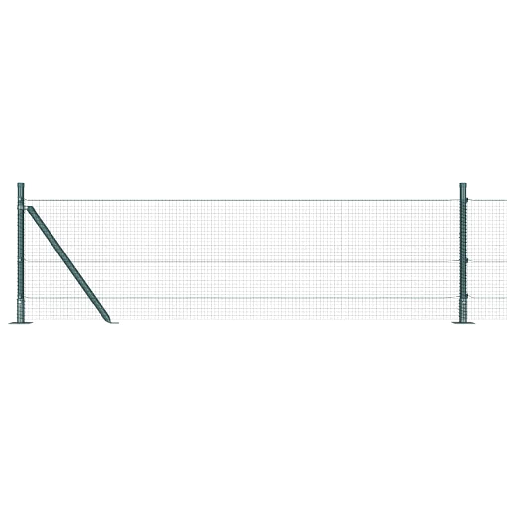 Welded Wire Fence with Concrete Base 50 x 0.6 m Green Mesh