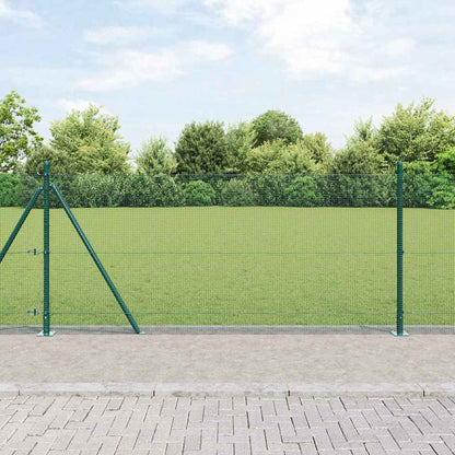 Welded Wire Fence with Concrete Base 50 x 0.8 m Green Mesh