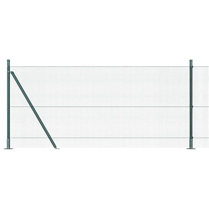 Welded Wire Fence with Concrete Base 50 x 0.8 m Green Mesh