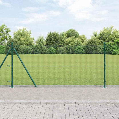 Welded Wire Fence with Concrete Base 50 x 0.8 m Green Mesh