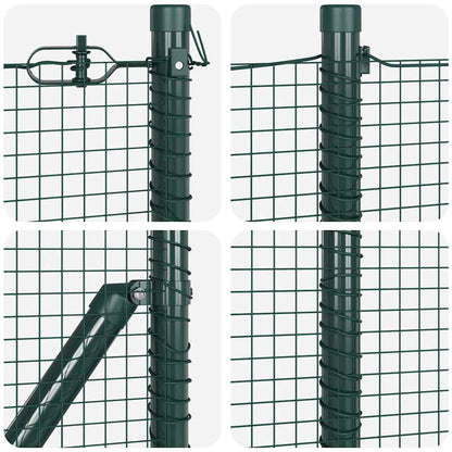 Welded Wire Fence with Concrete Base 50 x 1 m PVC-Coated Steel