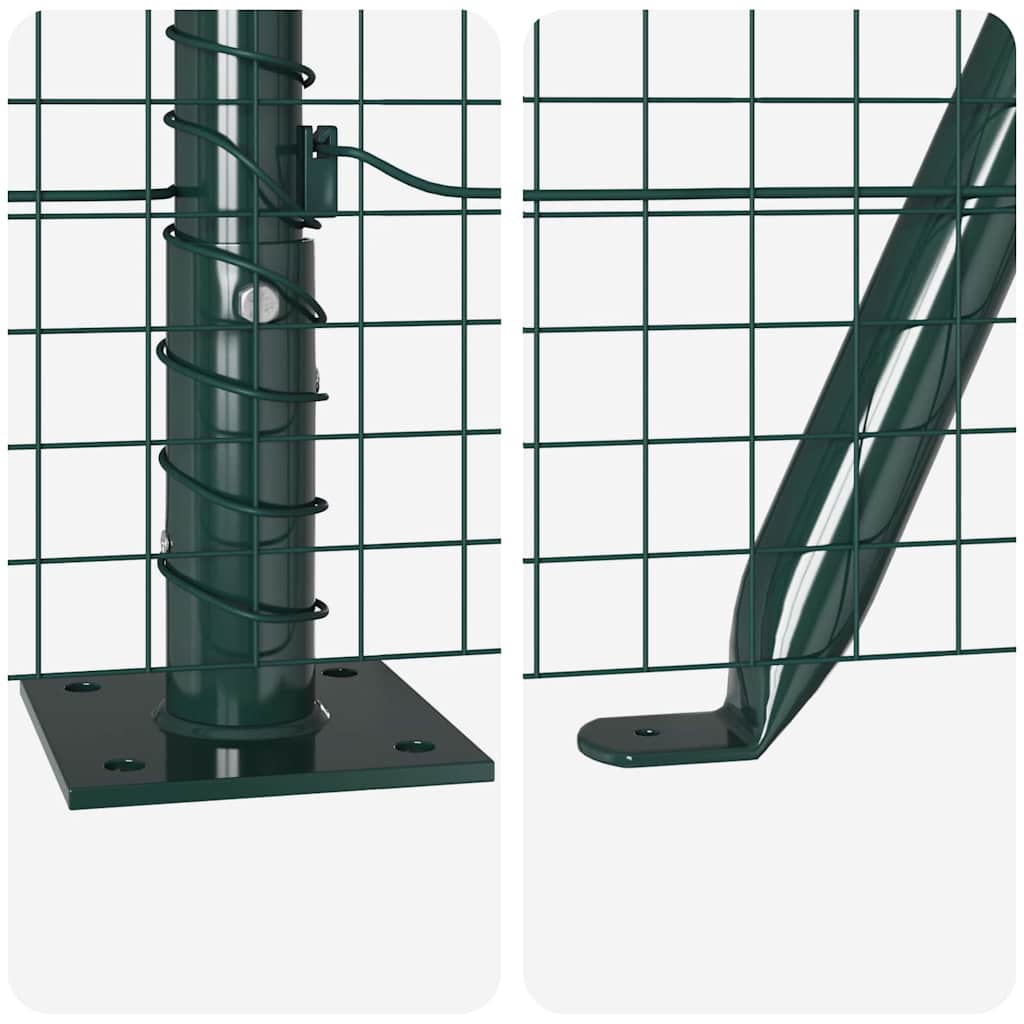 Welded Wire Fence with Concrete Base 50 x 1 m PVC-Coated Steel