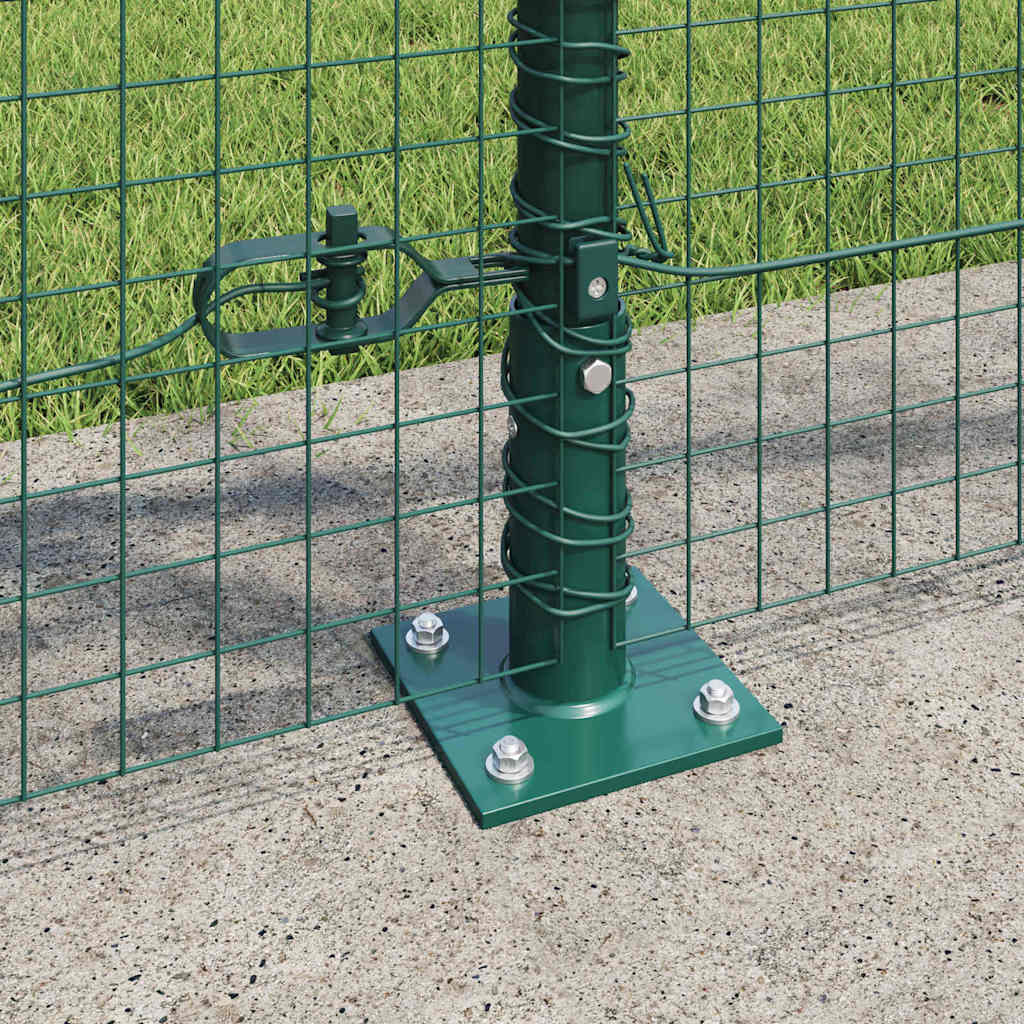 Welded Wire Fence with Concrete Base 50 x 1 m PVC-Coated Steel