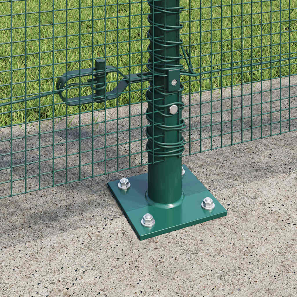 Welded Wire Fence with Concrete Base 50 x 1.2 m Green Mesh
