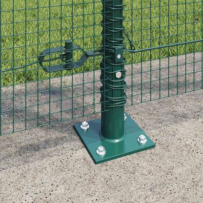Welded Wire Fence with Concrete Base 50 x 1.2 m Green Mesh