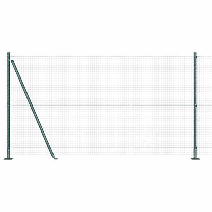 Welded Wire Fence with Concrete Base 50 x 1.2 m Green Mesh