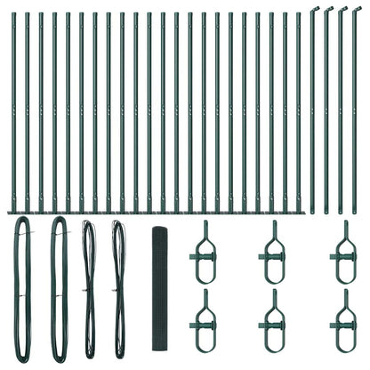Welded Wire Fence with Concrete Base 50 x 1.2 m Green Mesh
