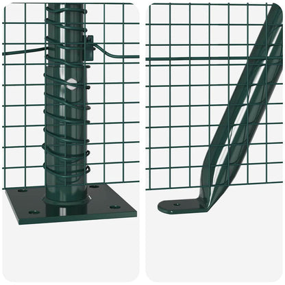 Welded Wire Fence with Concrete Base 50 x 1.4 m Green Mesh