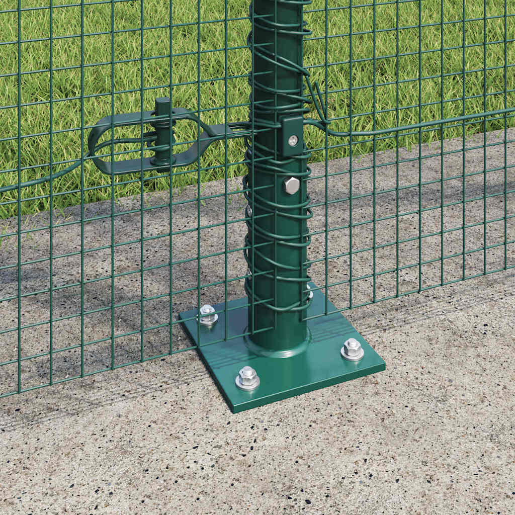 Welded Wire Fence with Concrete Base 50 x 1.4 m Green Mesh