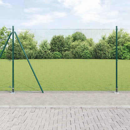 Welded Wire Fence with Concrete Base 50 x 1.4 m Green Mesh