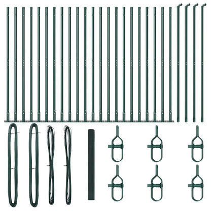 Welded Wire Fence with Concrete Base 50 x 1.4 m Green Mesh