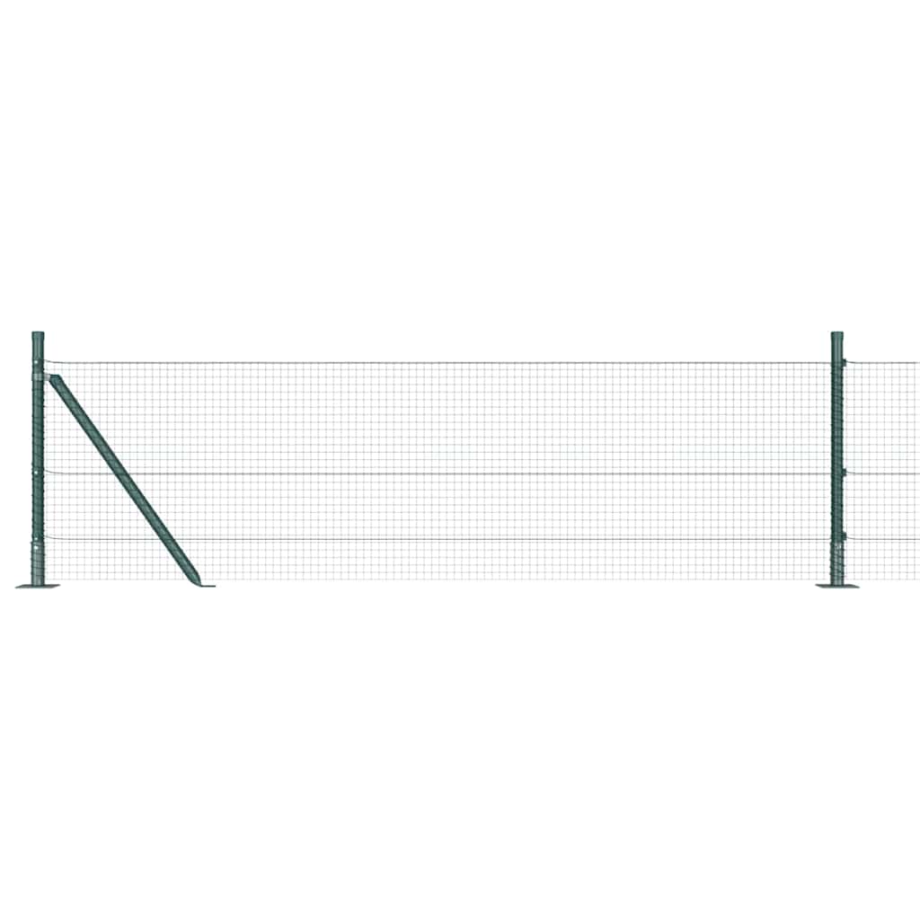 Welded Wire Fence with Concrete Base 100 x 0.4 m Green Mesh