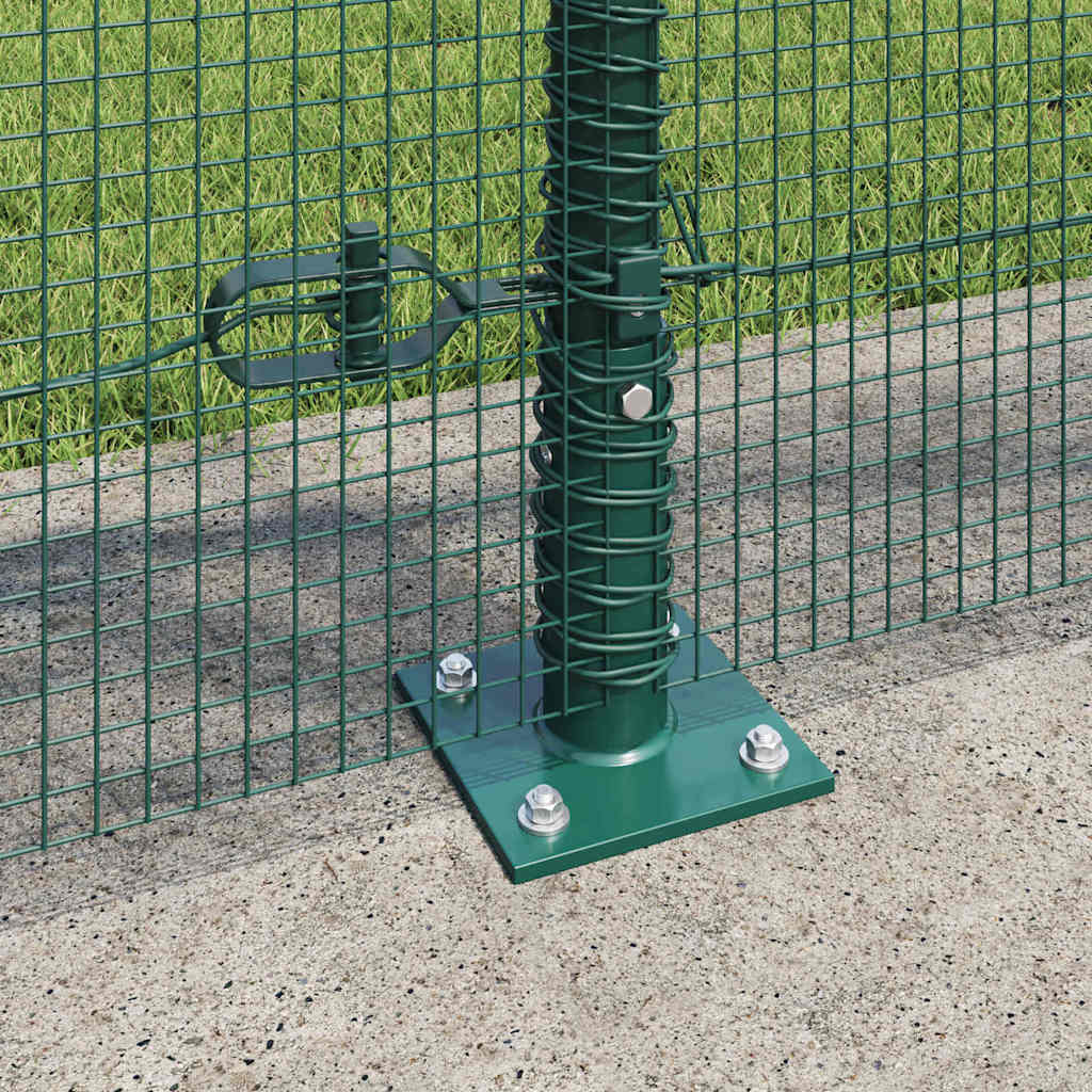 Welded Wire Fence with Concrete Base 100 x 1 m PVC-Coated Steel