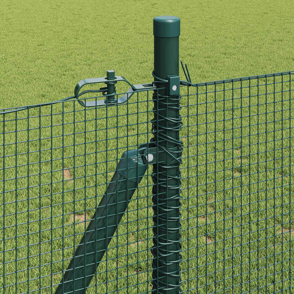 Welded Wire Fence with Concrete Base 100 x 1 m PVC-Coated Steel