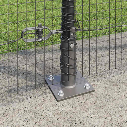 Welded Wire Fence with Concrete Base 10 x 1.4 m Grey Mesh
