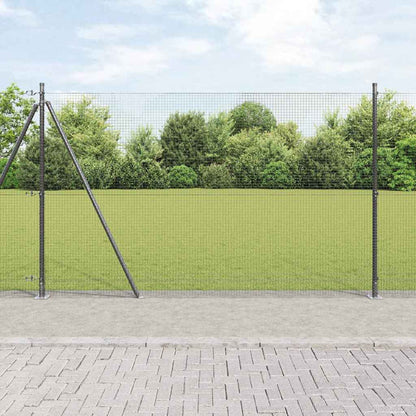 Welded Wire Fence with Concrete Base 10 x 1.4 m Grey Mesh