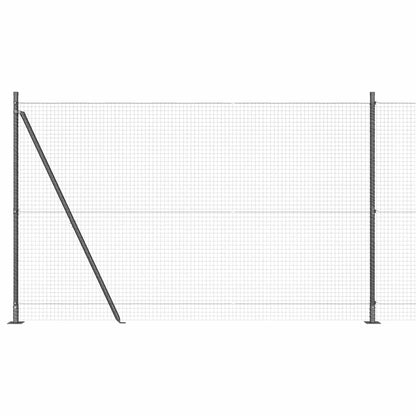 Welded Wire Fence with Concrete Base 10 x 1.5 m Grey Mesh