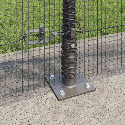 Welded Wire Fence with Concrete Base 25 x 1 m PVC-Coated Steel