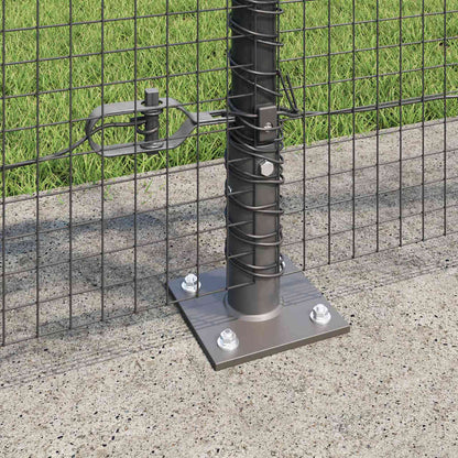 Welded Wire Fence with Concrete Base 25 x 1 m PVC-Coated Steel
