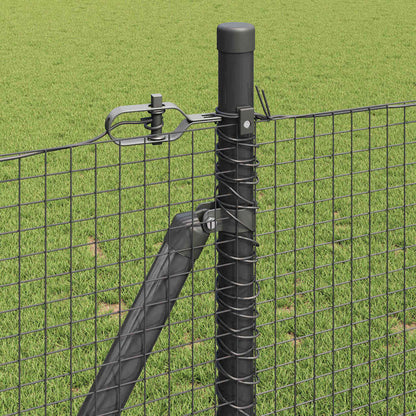 Welded Wire Fence with Concrete Base 25 x 1 m PVC-Coated Steel
