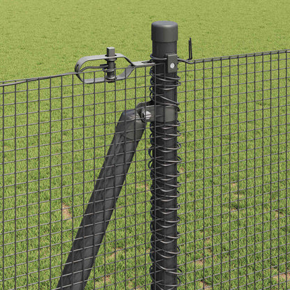 Welded Wire Fence with Concrete Base 50 x 1.2 m Grey Mesh