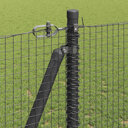 Welded Wire Fence with Concrete Base 50 x 1.2 m Grey Mesh