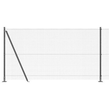Welded Wire Fence with Concrete Base 50 x 1.2 m Grey Mesh