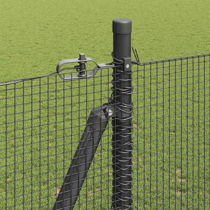 Welded Wire Fence with Concrete Base 50 x 1.4 m Grey Mesh