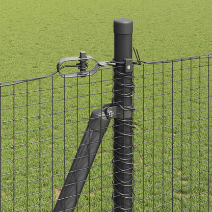 Welded Wire Fence with Concrete Base 50 x 1.4 m Grey Mesh