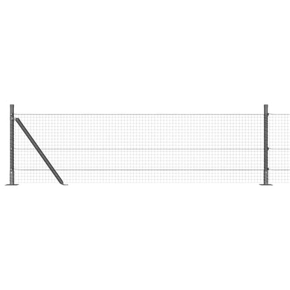 Welded Wire Fence with Concrete Base 100 x 0.4 m Grey Mesh