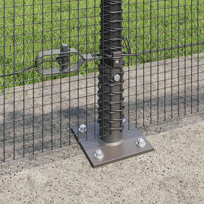 Welded Wire Fence with Concrete Base 100 x 0.6 m Grey Mesh