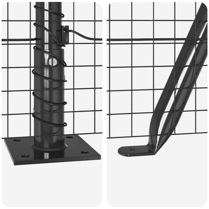 Welded Wire Fence with Concrete Base 100 x 0.6 m Grey Mesh