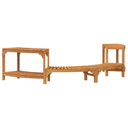Hot Tub Surround Half-Round Brown 252 x 112 x 55.5 cm